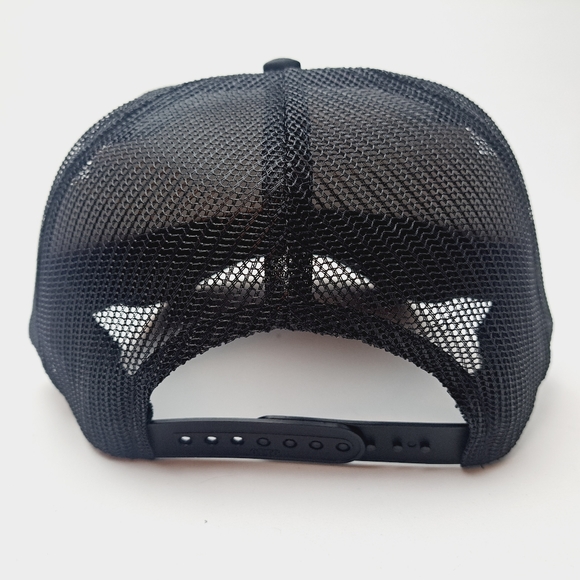 Waylon Jennings Foam Trucker Mesh Snapback Black Hat Cap - Picture 4 of 4